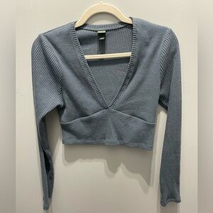 Long Sleeve Cropped Tee